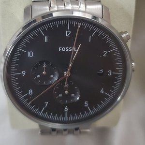 Fossil Chase Timer Chronograph Smoke Steel Watch